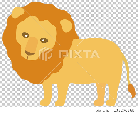 シンプルなライオンのイラスト ベクター素材 133276569