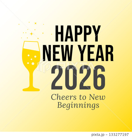 happy new year 2026 cheers to new beginnings 133277197