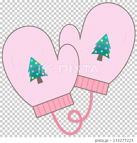 Festive christmas winter gloves ornaments 133277225