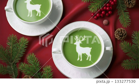 クリスマス　グリーンのポタージュ 133277530