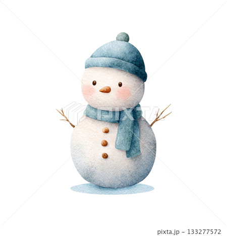 透明背景(png)に可愛い雪だるまのイラスト 透明背景(png)に可愛い雪だるまのイラスト 133277572