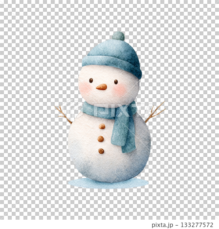透明背景(png)に可愛い雪だるまのイラスト 透明背景(png)に可愛い雪だるまのイラスト 133277572
