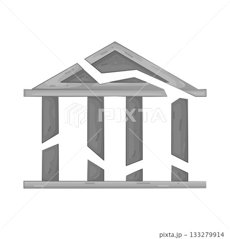 Illustration of bank failure  133279914