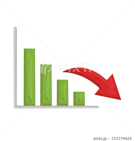 Illustration of decrease Illustration of decrease 133279928
