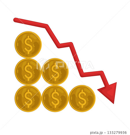 Illustration of decrease  133279936