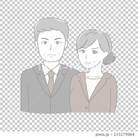 Angry senior men and women in suits Angry senior men and women in suits 133279969