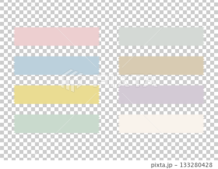 一組柔和色彩的簡易遮蔽膠帶 133280428
