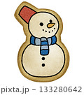 雪だるまのクッキーイラスト 133280642