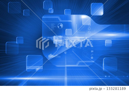 Futuristic technology interface 133281189