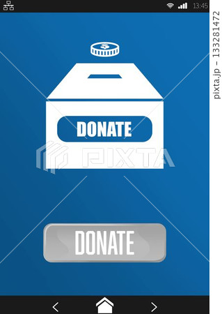 Vector icon of donation, Close-up 133281472