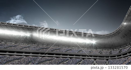 Image of stadium with lights over sky Image of stadium with lights over sky 133281570