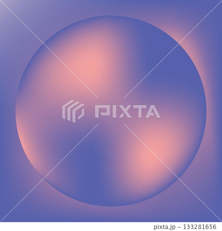 Showing central gradient sphere blending lavender periwinkle peach coral hues in flat design Showing central gradient sphere blending lavender periwinkle peach coral hues in flat design 133281656