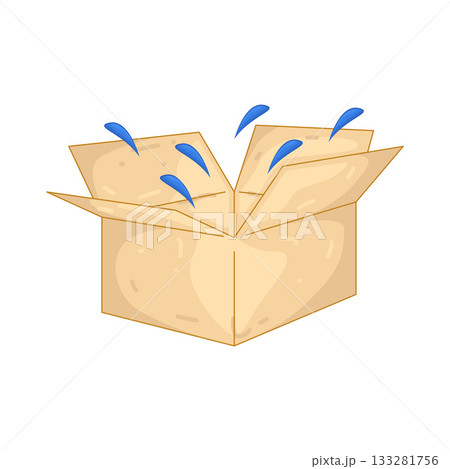 Illustration of open cardboard  133281756