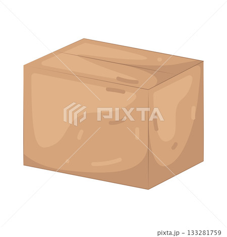 Illustration of cardboard box Illustration of cardboard box 133281759