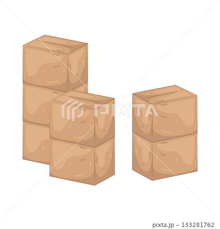 Illustration of stacked package Illustration of stacked package 133281762