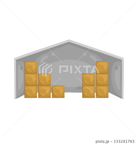 Illustration of warehouse 133281763