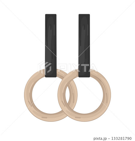 Illustration of gymnastic rings  133281790