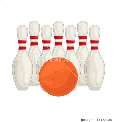 Illustration of bowling Illustration of bowling 133281801