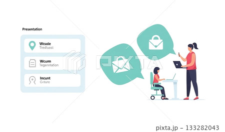 ビジネスアイデアを共有する女性たち ビジネスアイデアを共有する女性たち 133282043