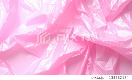 《AI画像》ピンク色のビニール袋の背景素材 133282184