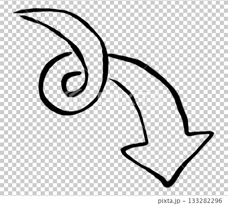 Hand-drawn arrows. Grunge, doodle, brush-style arrows. Vector icons. Various cursors. 133282296