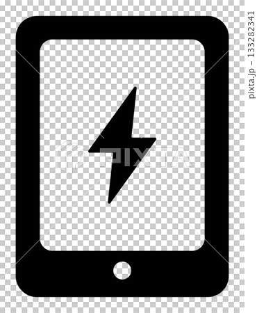 充電中のタブレット端末のフラットアイコン 充電中のタブレット端末のフラットアイコン 133282341