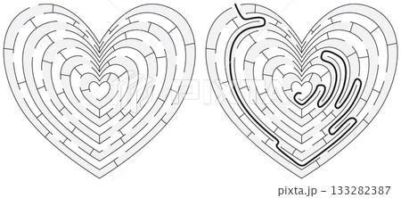 Heart maze 133282387