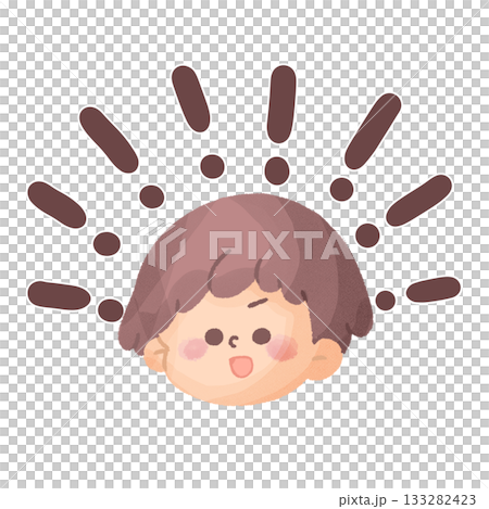 Illustration of a boy having an idea 133282423