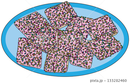 Fairy Bread Biscuits on Plate Fairy Bread Biscuits on Plate 133282460
