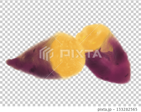 Illustration of baked sweet potato 133282565