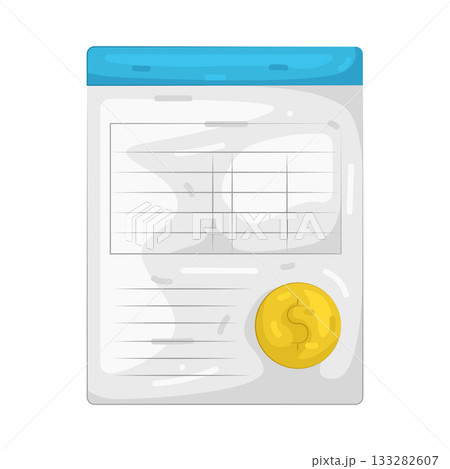Illustration of invoice Illustration of invoice 133282607