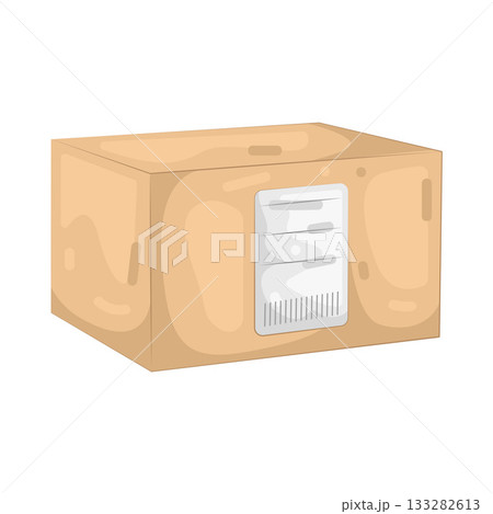 Illustration of shipping label 133282613