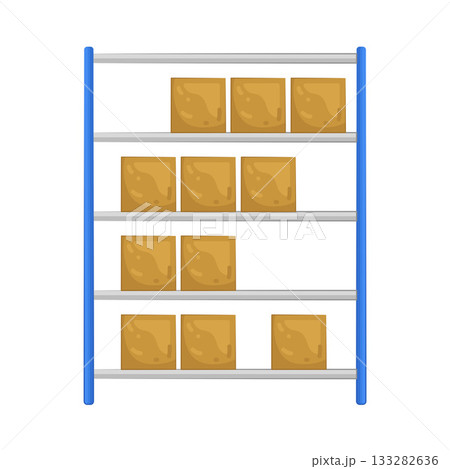 Illustration of warehouse rack Illustration of warehouse rack 133282636