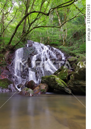 福島県鮫川村にある大小様々な滝を総称し江竜田の滝と呼ぶ。絶景ポイントとなっている。これはそうめんの滝 133282958