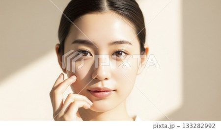 透明感のある肌を持つ日本人女性のスキンケア 透明感のある肌を持つ日本人女性のスキンケア 133282992