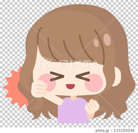 頭髮蓬鬆的女孩(支持) 頭髮蓬鬆的女孩(支持) 133283036