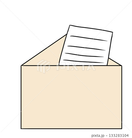 開封された手紙　手紙　シンプル 133283104