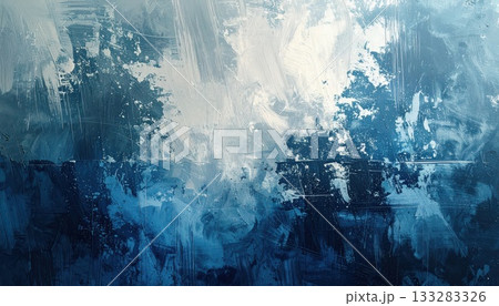 《AI画像》青い塗料の付いた壁 《AI画像》青い塗料の付いた壁 133283326