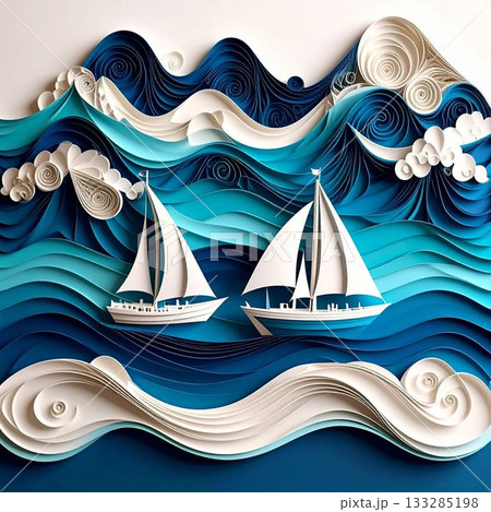 Boats in the sea 133285198