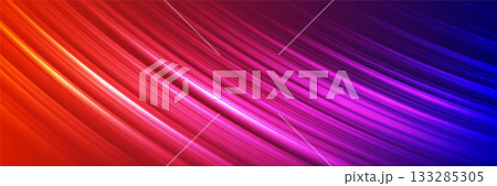 Abstract colorful glowing linear waves neon elegant background 133285305