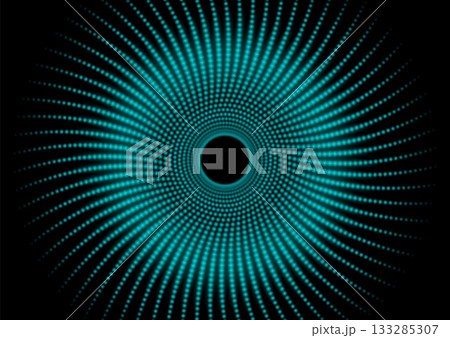 Blue neon spiral circular dotted lines abstract tech background Blue neon spiral circular dotted lines abstract tech background 133285307
