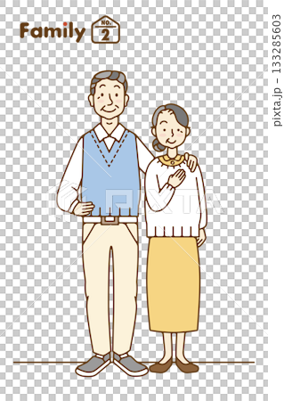 仲良しシニア夫婦 133285603