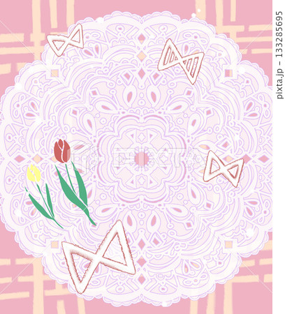 レース　飾り　チェック 133285695