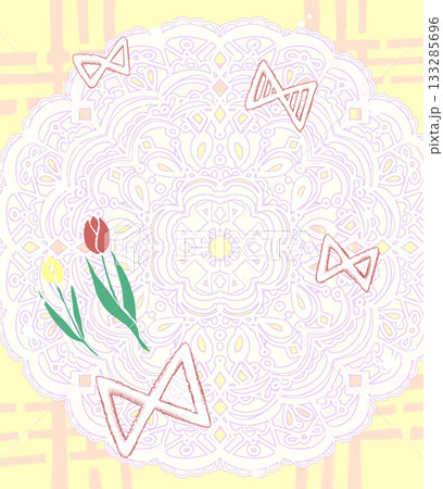 レース　飾り　チェック 133285696