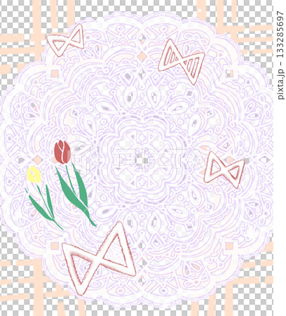 蕾絲裝飾格子 蕾絲裝飾格子 133285697