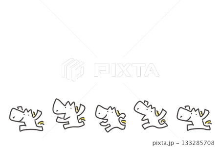 元気に走るたくさんのかわいい子馬 テキストスペース フレーム 元気に走るたくさんのかわいい子馬 テキストスペース フレーム 133285708