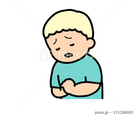 がっかりする 金髪の男の子 がっかりする 金髪の男の子 133286005