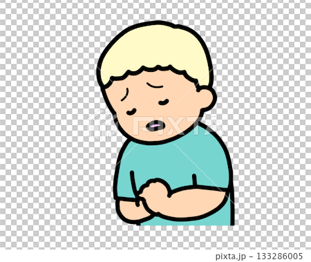 がっかりする 金髪の男の子 がっかりする 金髪の男の子 133286005