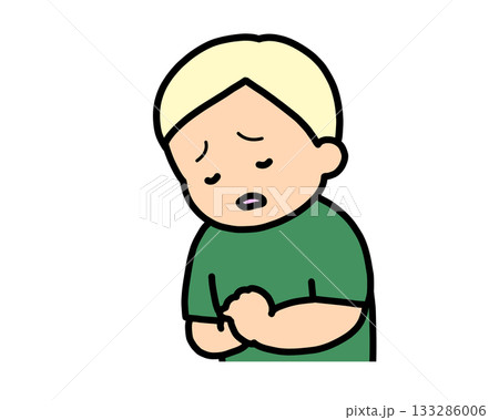 がっかりする　金髪の男の子 133286006