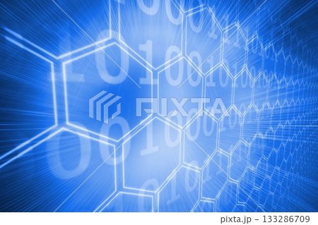 Background with shiny hexagons 133286709